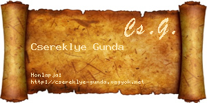 Csereklye Gunda névjegykártya